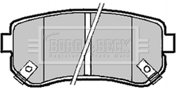 BORG & BECK Комплект тормозных колодок, дисковый тормоз BBP1924